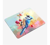 Alfombrilla Ratón 340x280x3mm, Azul Mouse Pad Pájaro Alfombrilla Gaming, con Base Goma Antideslizante, Superficie Impermeable, Bordes Cosidos Tapete Escritorio, para Oficina Mini Mousepad S0-1165