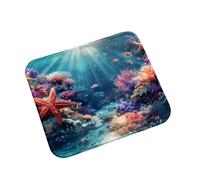 Alfombrilla Ratón 340x280x3mm, Mouse Pad Estrella mar Coral-2 0m0-236 | Superficie de Ultra Lisa Cómoda, Borde Cosido, Antideslizante y Lavable Mousepad para Oficina, Gaming y Portátil, Regalo