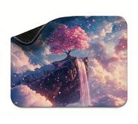 Alfombrilla Ratón 360 x 300 x 3 mm, Rosa Árbol Alfombrilla Escritorio Pequeña, Base Goma Antideslizante, Mouse Pad Bordes Cosidos, Superficie Lisa para Mayor Precisión, para Oficina y Gaming t0s-724