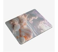 Alfombrilla Ratón 400x300x3mm, Beige Mouse Pad Rosa Alfombrilla Gaming, con Base Goma Antideslizante, Superficie Impermeable, Bordes Cosidos Tapete Escritorio, para Oficina Mini Mousepad S0-1351