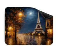 Alfombrilla Ratón 420x350x3mm, Alfombrilla Raton Portátil y Enrollable con Base Antideslizante, Bordes Cosidos, Impermeable & Lavable Mousepad para Oficina, Portátil, Patrón Ciudad Calle X-z-5565