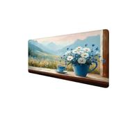 Alfombrilla Raton 700x400x3mm Flor Alfombrilla Escritorio, Mouse Pad XXL Base de Goma Antideslizante Mousepad Grande, Tapete Escritorio con Bordes Cosidos, Tapete Raton para PC Oficina, MontañA D1-448