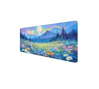 Alfombrilla Raton 700x400x3mm MontañA Alfombrilla Escritorio, Mouse Pad XXL Base de Goma Antideslizante Mousepad Grande, Tapete Escritorio con Bordes Cosidos, Tapete Raton para PC Oficina, Flor D1-520