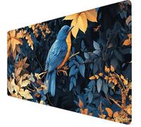 Alfombrilla Ratón 700x400x3mm Mouse Pad Azul Marino Alfombrilla Ratón xxl, Tamaño Grande, Bordes Cosidos, Impermeable, Base de Goma Antideslizante, Mejora la Precisión y la Velocidad, PC, Otoño Y7-384