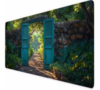 Alfombrilla Ratón 70x30cm Mouse Pad Grande, Alfombrilla Raton Lavable con Base de Goma Antideslizante, Protector Grande Mousepad para Jugadores, Oficina, Portátil (Verde Barra De OxíGeno) -XZ2R