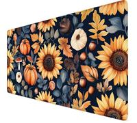 Alfombrilla Ratón 900x500x3mm Mouse Pad Negro Alfombrilla Ratón XXL, Tamaño Grande, Bordes Cosidos, Impermeable, Base de Goma Antideslizante, Accesorios Gaming, Víspera de Todos los Santos Y7-512