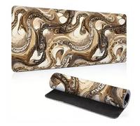 Alfombrilla Ratón, Abstracto marrón-2 Alfombrilla Raton Gaming XXL 800 x 300 x 4 mmDesk Mat con Base Antideslizante y Bordes Cosidos, Mousepad para Gaming en Casa, Mejora la Precisión 0A0-82