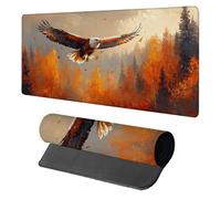 Alfombrilla Ratón áGuila, Alfombrilla Escritorio 800x300x3mm, Gaming Mouse Pad XXL, Tapete Escritorio con Bordes Cosidos, Accesorios Gaming, Desk Mat Antideslizante Grande, para Gamer, Rojo 1-6671