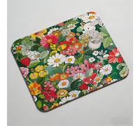 Alfombrilla Ratón, Alfombrilla de Ratón XL 230x180x3mm, Mousepad con Bordes Cosidos, Superficie Antiderrame y Base Antideslizante, Pequeña Mouse Pad Portátil para Oficina, cortijo Flor 0O-789