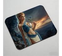 Alfombrilla Ratón, Alfombrilla de Ratón XL 240x200x3mm, Mousepad con Bordes Cosidos, Superficie Antiderrame y Base Antideslizante, Pequeña Mouse Pad Portátil para Oficina, Belleza Flor 0O-708