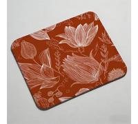 Alfombrilla Ratón, Alfombrilla de Ratón XL 300x250x3mm, Mousepad con Bordes Cosidos, Superficie Antiderrame y Base Antideslizante, Mouse Pad Portátil para Oficina, Naranja Quemado cortijo 0O-858