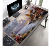 Alfombrilla Ratón, Alfombrilla Escritorio áRbol 100 x 40 cm, Extendida Base de Antideslizante Caucho Mouse PadVerde, Protector Escritorio con Bordes Cosidospara Regalos para Hombres PjY8556 T-G