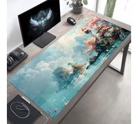 Alfombrilla Ratón, Alfombrilla Escritorio Faro 70 x 30 cm, Extendida Base de Antideslizante Caucho Mouse PadAzul, Protector Escritorio con Bordes Cosidospara Regalos para Hombres PjY9652 D-H