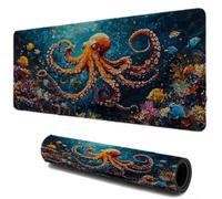 Alfombrilla Ratón, Alfombrilla Escritorio Gaming XXL 1000x500, Medusas Koi Mouse Pad Protector Escritorio, Bordes Cosidos Base de Goma Antideslizante, Accesorios para Oficina Hogar I-595