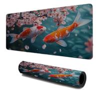 Alfombrilla Ratón, Alfombrilla Escritorio Gaming XXL 1200x600, Control Estable, Koi Flores Mouse Pad Protector Escritorio, Bordes Cosidos Base de Goma Antideslizante, Accesorios para Oficina I-116