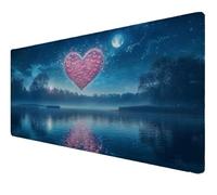 Alfombrilla Ratón, Alfombrilla Escritorio Grande Amar Cielo Nocturno, Mouse Pad con Base de Goma Antideslizante, Protector Escritorio con Borde Cosido, para Oficinas Y Hogares 700x400x3mm Z-7