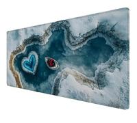 Alfombrilla Ratón, Alfombrilla Escritorio Grande Amar Lago, Mouse Pad con Base de Goma Antideslizante, Protector Escritorio con Borde Cosido, para Computadoras Oficinas Y Hogares 1000x400x3mm Z-2