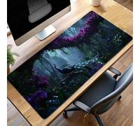 Alfombrilla Ratón, Alfombrilla Gaming Azul XXL 80 x 40 cm, Extendida Base de Antideslizante Caucho Mouse Pad Pavo Real, Protector Escritorio con Bordes Cosidos, Mejora la precisión PjY7933 2-B