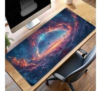 Alfombrilla Ratón, Alfombrilla Gaming Azul XXL 800x300x3mm, Extendida Base de Antideslizante Caucho Mouse Pad Paisaje, Protector Escritorio con Bordes Cosidos, Mejora la precisión PjY7983 G-B