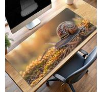 Alfombrilla Ratón, Alfombrilla Gaming Caracoles XXL 700x300x3mm, Extendida Base de Antideslizante Caucho Mouse Pad Amarillo, Protector Escritorio con Bordes Cosidos, Mejora la precisión PjY11193 D-U