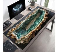 Alfombrilla Ratón, Alfombrilla Gaming Cristal XXL 100 x 50 cm, Extendida Base de Antideslizante Caucho Mouse Pad Verde, Protector con Bordes Cosidos, Mejora la precisión PjY8017 1-1