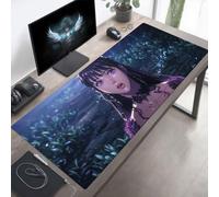 Alfombrilla Ratón, Alfombrilla Gaming Mujer XXL 1000x500x3mm, Extendida Base de Antideslizante Caucho Mouse Pad Negro, Protector con Bordes Cosidos, Mejora la precisión PjY8327 G-B