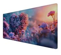 Alfombrilla Ratón, Amar flor Mouse Pad con Superficie Suave y Base de Goma Antideslizante, Alfombrilla de Ratón Extendida Impermeable 900x500x3mm, para PC, Oficina en Casa, Hombres Mujeres Regalos Z-3