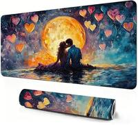 Alfombrilla Raton Amar Luna Alfombrilla Escritorio 900x400x3mm Gaming Mouse Pad, Superficie Inferior Antideslizante, Movimiento Ratón más Suave, como Mejora Precisión y Velocidad Dz-6