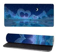 Alfombrilla Raton Amar, Luna Mouse Pad 900 x 500 x 3mm Gaming Mouse Pad, Superficie Inferior Antideslizante, Movimiento Ratón más Suave, Alfombrilla Escritorio, Mejora Precision y Velocidad KS-4