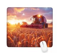 Alfombrilla Ratón Amarillo Alfombrilla de Ratón 400x300x3mm Mouse Pad Pequeño Campo Trigo con Base de Goma Antideslizante, Superficie Resistente a Salpicaduras, Portátil Mouse Pad, Oficina Casa J-576