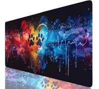 Alfombrilla Ratón Amarillo Alfombrilla Escritorio Amar Tapete Escritorio 700 x 400 x 3mm, Mouse Pad con Base de Goma Antideslizante, Lavable, Bordes Cosidos, Mousepad para Gaming, PC, Oficina K0-892