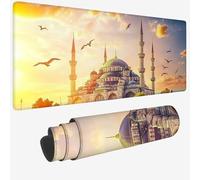 Alfombrilla Ratón Amarillo, Alfombrilla Ratón 1200 x 400 x 3 MM, Mouse Pad Gaming Castillo Tapete Escritorio, Mouse Pad con Impermeable y Antideslizante, Mousepad Bordes Cosidos para Oficina W-236