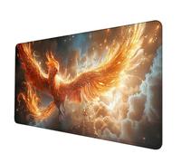 Alfombrilla Ratón Amarillo Alfombrilla Raton XXL 1000 X 500 mm, Impermeable Mouse Pad FéNix Mousepad con 3MM Bordes Cosidos Base de Goma Antideslizante Accesorios Gaming para Jugadores -hjw2506SV