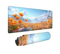 Alfombrilla Ratón Amarillo Alfombrilla Ratón XXL 60x30cm, Mouse Pad Flores Mousepad con Base de Goma Antideslizante, Impermeable Tapete Escritorio Accesorios Gaming para Gamers, PC, Regalo -hjw2601AI