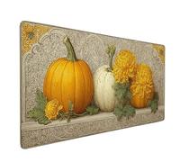 Alfombrilla Ratón Amarillo Alfombrilla Ratón XXL 800x400mm, Mouse Pad Calabaza Mousepad con Base de Goma Antideslizante, Impermeable Tapete Escritorio Accesorios Gaming para Gamers, PC -bby2509AV