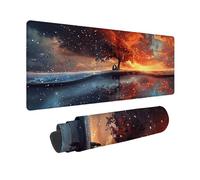 Alfombrilla Ratón Amarillo Alfombrilla Ratón XXL 90x30cm, Mouse Pad OtoñO Mousepad con 3MM Bordes Cosidos, Impermeable Tapete Escritorio para Jugadores, PC, Oficina, Home, Regalo Mujer -zjn2509UR