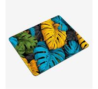 Alfombrilla Ratón Amarillo Mini Mousepad 34x28cm, Azul Alfombrilla Gaming, Tapete Escritorio con Bordes Cosidos, Protector Escritorio con Base Goma Antideslizante Oficina Accesorios Gaming S0-1302