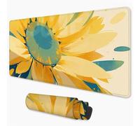 Alfombrilla Ratón Amarillo Mouse Pad 1000x500 mm, Grande Alfombrilla Gaming Girasol con Superficie Especial Que Mejora Velocidad y precisión, Mousepad Impermeable para Gamers, PC y Portátil 3Y-866