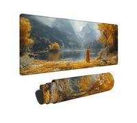 Alfombrilla Ratón Amarillo Mouse Pad OtoñO 150 x 80 cm, Alfombrilla Ratón Lavable, Mousepad con Base de Goma Antideslizante Bordes Cosidos, Mouse Pad para Gamers Portátil Oficina, Regalos -TL90GB