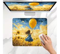 Alfombrilla Ratón amarillo Plantas (2), Alfombrilla Gaming Pequeña 32 x 26 cm, Mousepad Delgado, Superficie Ultra-Suave, Bordes Anti-Deshilachado, Base de Goma Antideslizante, para Oficina, Home j0j-1