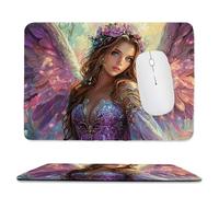 Alfombrilla Ratón Angel Beauty Alfombrilla Escritorio 340 x 280 mm Mejora la Precisión y la Velocidad con Base de Goma Antideslizante y Bordes Cosidos Duradera y Cómoda para Oficina, Estudio j-812