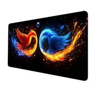 Alfombrilla Ratón Animal Alfombrilla Raton XXL 1000 x 500 mm, Impermeable Mouse Pad FéNix Mousepad con 3MM Bordes Cosidos Base de Goma Antideslizante Accesorios Gaming para Jugadores -hjw2506U7