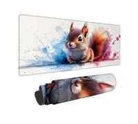 Alfombrilla Ratón Animal Alfombrilla Ratón XXL 1000x500mm, Mouse Pad Ardilla Mousepad con Base de Goma Antideslizante, Impermeable Tapete Escritorio Accesorios Gaming para Gamers, PC -hjw26018B