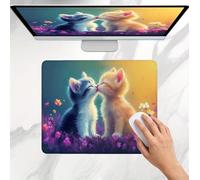 Alfombrilla Ratón Animal Gato, Alfombrilla Gaming 32 x 26 cm, Mousepad Delgado, Superficie Ultra-Suave, Bordes Anti-Deshilachado, Base Goma Antideslizante, para Portátil, Oficina, Home, Office j0j-1