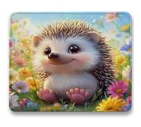 Alfombrilla Ratón, Animal Mouse Pad, Alfombrilla Escritorio para Computadora con Base de Goma Antideslizante y Bordes Cosidos Duradera, para Ratón con Cable o Inalámbrico PC, 23 x 18 cm, Erizo c0-169