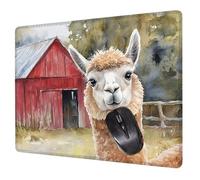 Alfombrilla Ratón Animal Mouse Pad Alpaca Alfombrilla Escritorio, 40x30x0.3cm Tapete Rato, con Base de Goma Antideslizante, Mejora la precisión Velocidad Pequeña Mousepad Portátil para Gaming H0-651