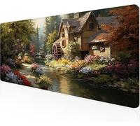 Alfombrilla RatóN Arroyo,Cortijo Alfombrilla Escritorio Alfombrilla XXL Gaming 1600x800x3mm Multifuncional Suave Protector Escritorio,Antideslizante Y duradero Mejora PrecisióN La Velocidad Y1-42