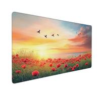 Alfombrilla Ratón Atardecer Alfombrilla Gaming Flor 900x300 mm Grande Mouse Pad XXL Impermeable con Bordes Cosidos Alfombrilla Escritorio, Mouse Mat para Hogar, Oficina y Sala de Juegos 2S-411