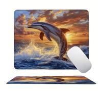 Alfombrilla Ratón Atardecer Delfines(2), Mouse Pad Pequeña Estampada de Alta Definición, Superficie de Microfibra, Base de Goma Antideslizante, 3 mm Ultra Delgado Alfombrilla Ratón 250x200x3mm s0z-342