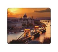 Alfombrilla Raton Atardecer En Budapest 25X30Cm Antipolvere Alfombrilla para Ratón Pequeña Mouse Pad para Oficina Pc